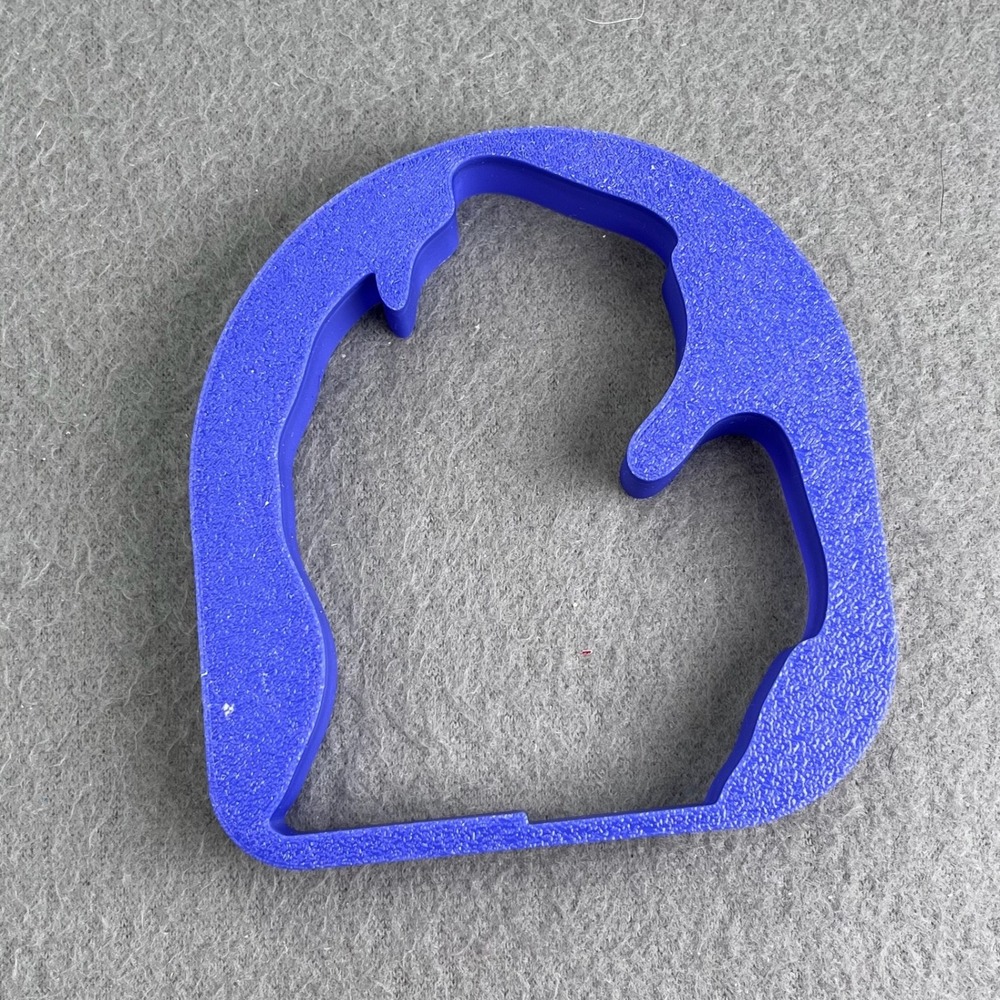Michigan Lower Peninsula Cookie Cutter Blue Plastic Mitten State Shape 3.5 Inch